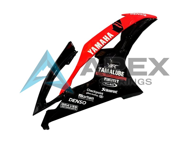 Red Glossy Black DENSO Yamalube 21 - Yamaha R6 / YZF-R6 (2008-2016) ABS Fairings | Apex Fairings — view 4