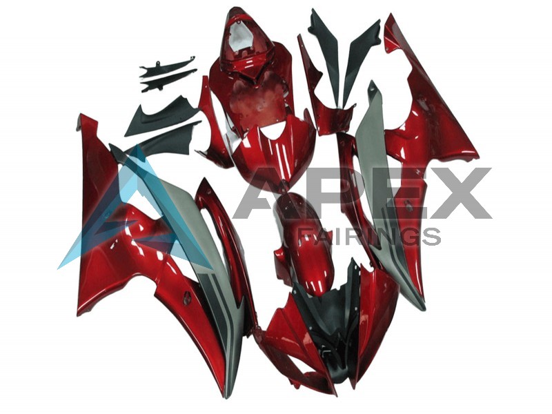 Red Grey - Yamaha R6 / YZF-R6 (2008-2016) ABS Fairings | Apex Fairings — view 2