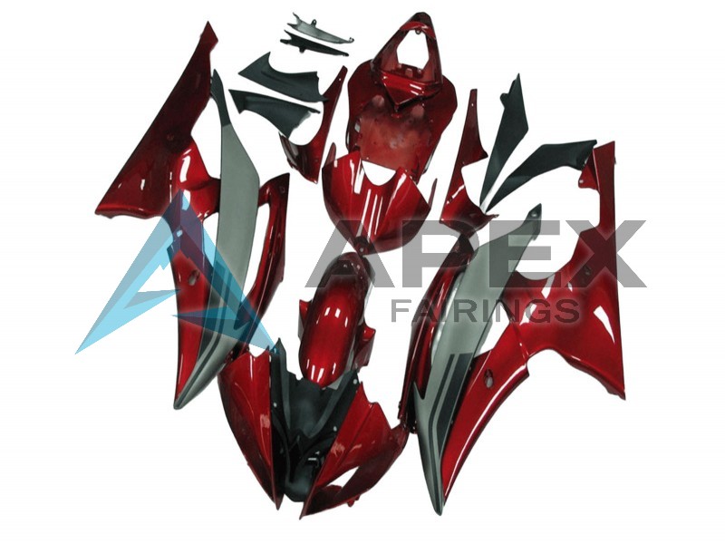 Red Grey - Yamaha R6 / YZF-R6 (2008-2016) ABS Fairings | Apex Fairings — view 3