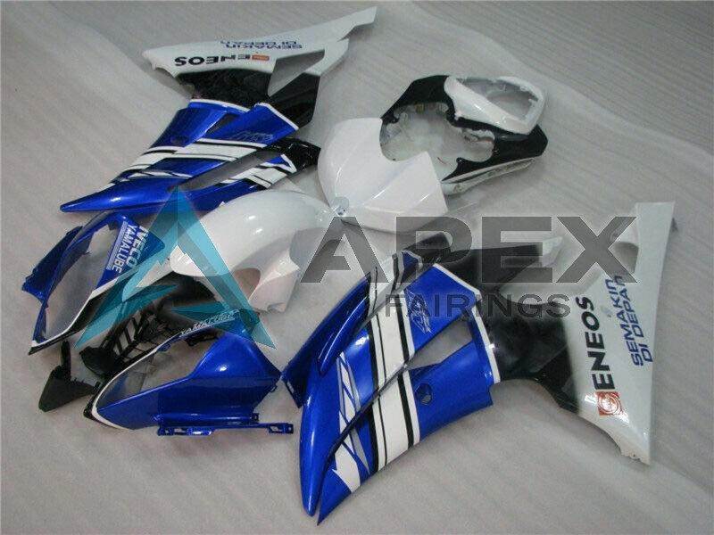 White Blue Black ENEOS Semakin Didepan - Yamaha R6 / YZF-R6 (2008-2016) ABS Fairings | Apex Fairings — view 2
