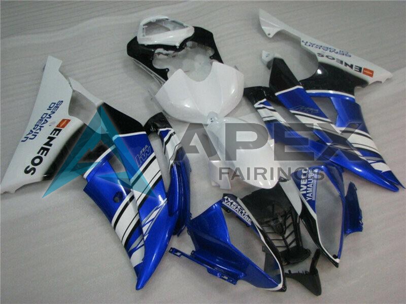 White Blue Black ENEOS Semakin Didepan - Yamaha R6 / YZF-R6 (2008-2016) ABS Fairings | Apex Fairings — view 3