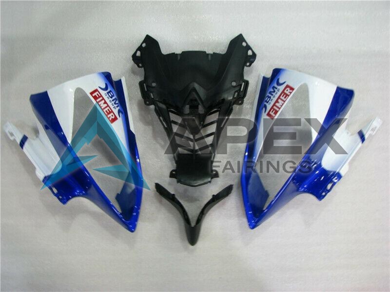 White Blue Red Sterilgarda Volvo Fimer Yamalube - Yamaha R6 / YZF-R6 (2008-2016) ABS Fairings | Apex Fairings — view 4