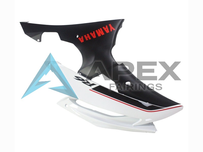White Matte Black Red Decals - Yamaha R6 / YZF-R6 (2008-2016) ABS Fairings | Apex Fairings — view 4