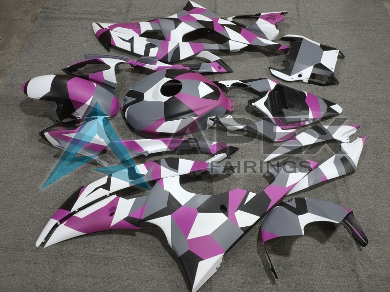 White Pink Grey Black Camouflage - Yamaha R6 / YZF-R6 (2008-2016) ABS Fairings | Apex Fairings — view 2