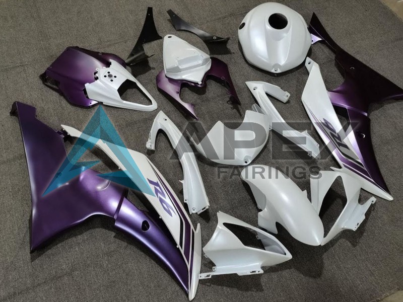 White Purple - Yamaha R6 / YZF-R6 (2008-2016) ABS Fairings | Apex Fairings — view 2