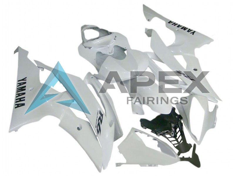 Glossy White - Yamaha R6 / YZF-R6 (2008-2016) ABS Fairings | Apex Fairings — view 2