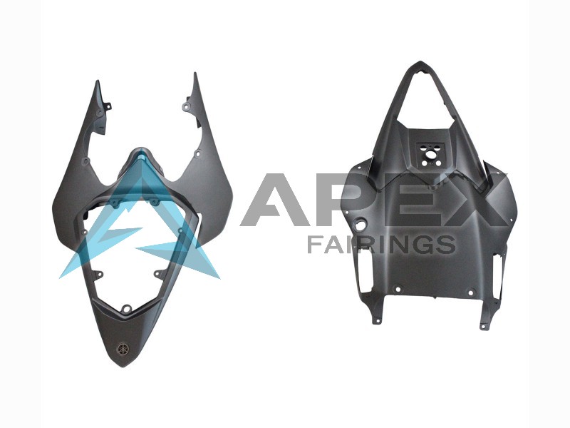 Grey Matte Black Gold Decals - Yamaha R6 / YZF-R6 (2008-2016) ABS Fairings | Apex Fairings — view 4