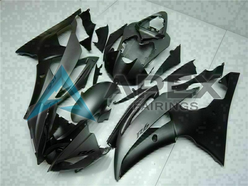 Grey Matte Black - Yamaha R6 / YZF-R6 (2008-2016) ABS Fairings | Apex Fairings — view 2