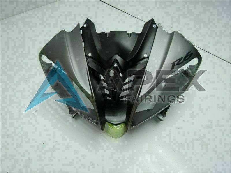 Grey Matte Black - Yamaha R6 / YZF-R6 (2008-2016) ABS Fairings | Apex Fairings — view 4