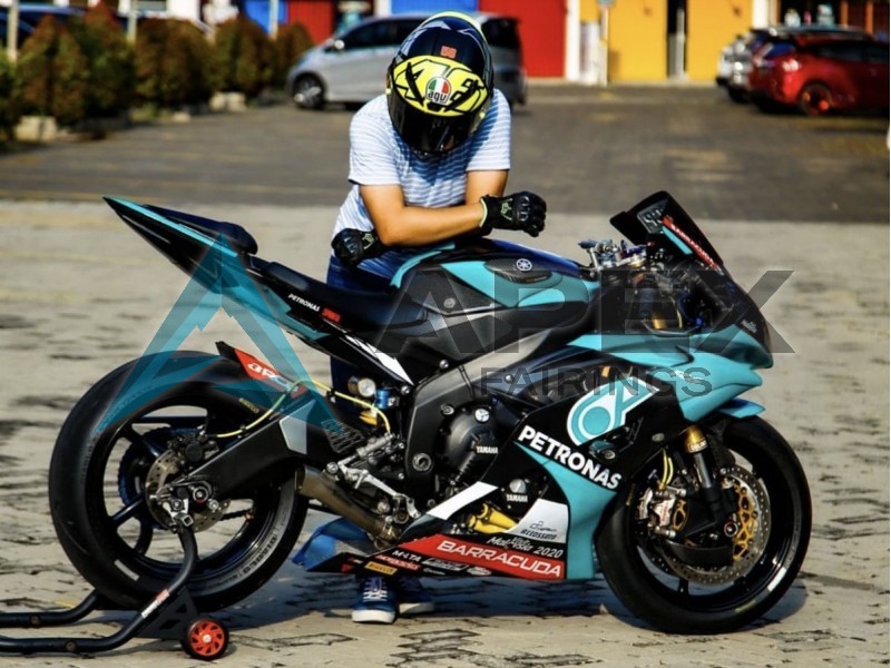 Light Green White Black Petronas - Yamaha R6 / YZF-R6 (2008-2016) ABS Fairings | Apex Fairings — view 3