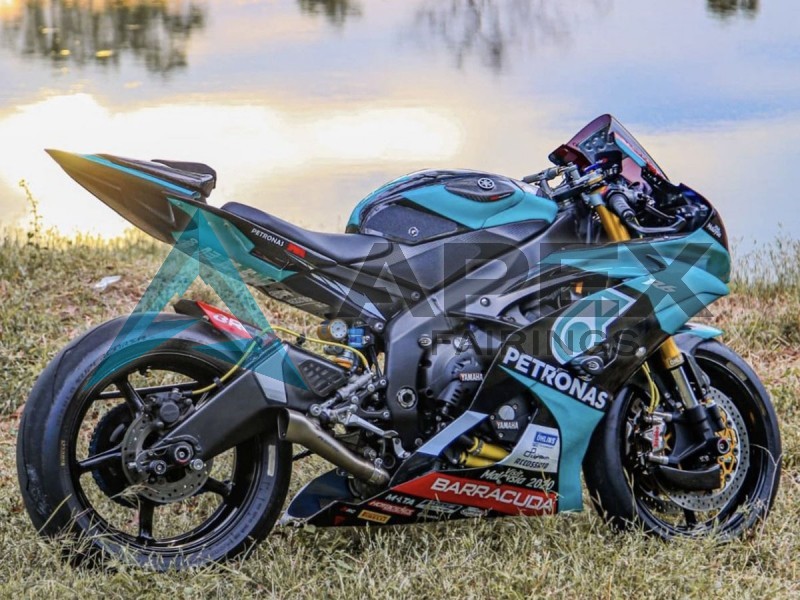 Light Green White Black Petronas - Yamaha R6 / YZF-R6 (2008-2016) ABS Fairings | Apex Fairings — view 4