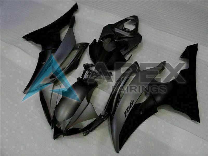 Matte Black - Yamaha R6 / YZF-R6 (2008-2016) ABS Fairings | Apex Fairings — view 2