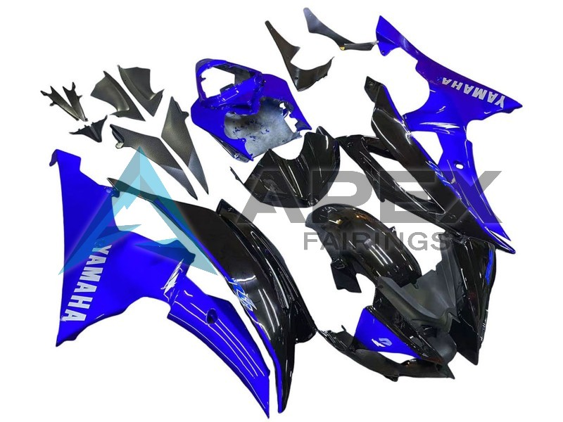 Blue Glossy Black - Yamaha R6 / YZF-R6 (2008-2016) ABS Fairings | Apex Fairings — view 2