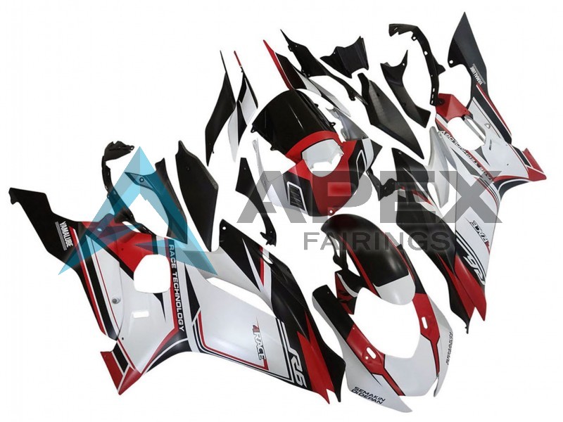 White Red Black Semakin Didepan - Yamaha R6 / YZF-R6 (2017-2020) ABS Fairings | Apex Fairings — view 2