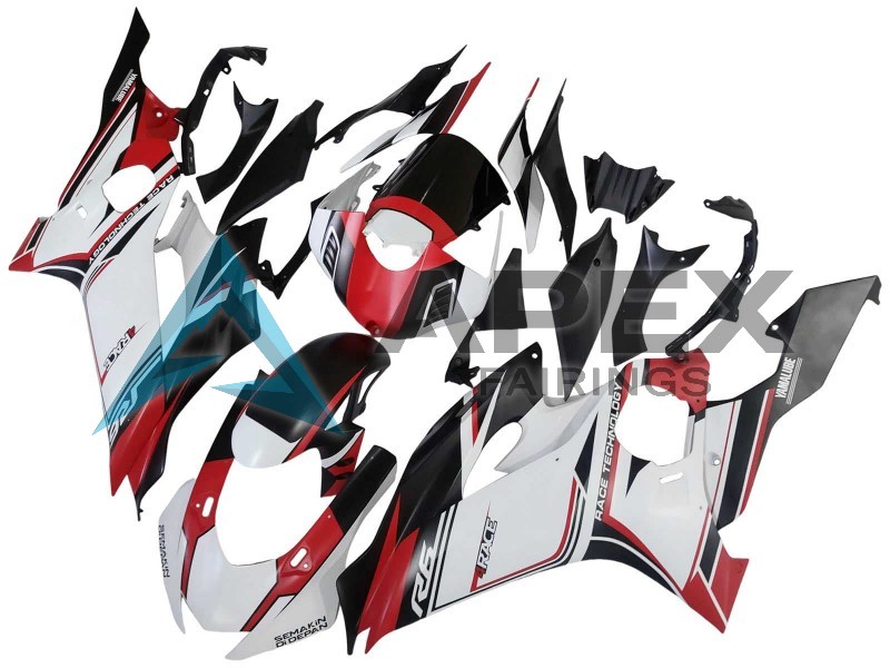 White Red Black Semakin Didepan - Yamaha R6 / YZF-R6 (2017-2020) ABS Fairings | Apex Fairings — view 3