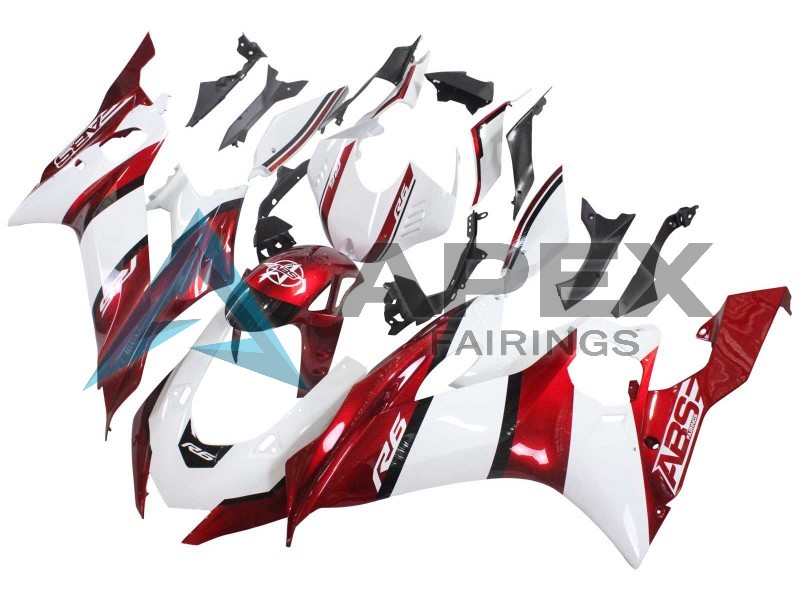 White Red Black - Yamaha R6 / YZF-R6 (2017-2020) ABS Fairings | Apex Fairings — view 3