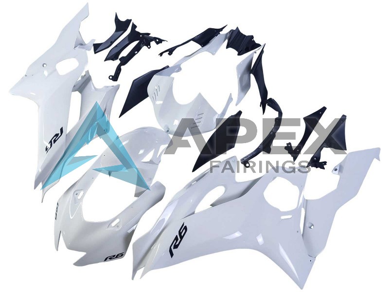 White - Yamaha R6 / YZF-R6 (2017-2020) ABS Fairings | Apex Fairings — view 2