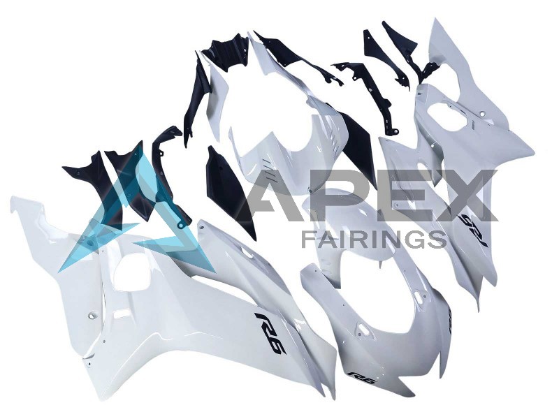 White - Yamaha R6 / YZF-R6 (2017-2020) ABS Fairings | Apex Fairings — view 3