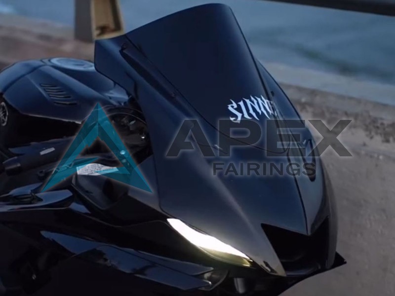 Glossy Black - Yamaha R6 / YZF-R6 (2017-2020) ABS Fairings | Apex Fairings — view 4