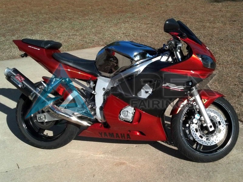 Orange Matte Black - Yamaha R6 / YZF-R6 (1998-2002) ABS Fairings | Apex Fairings — view 2