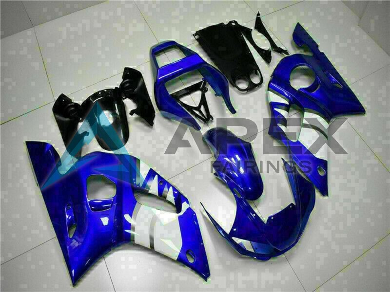 Blue White - Yamaha R6 / YZF-R6 (1998-2002) ABS Fairings | Apex Fairings — view 2
