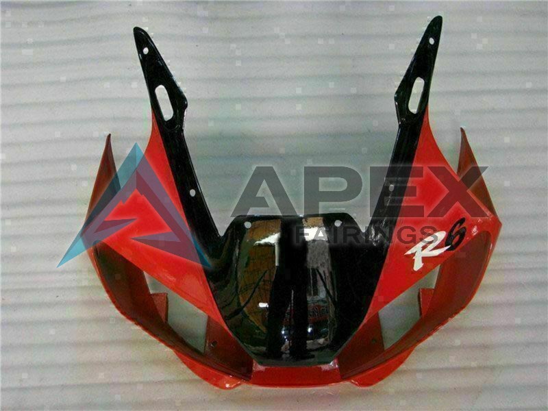 White Red Glossy Black - Yamaha R6 / YZF-R6 (1998-2002) ABS Fairings | Apex Fairings — view 4