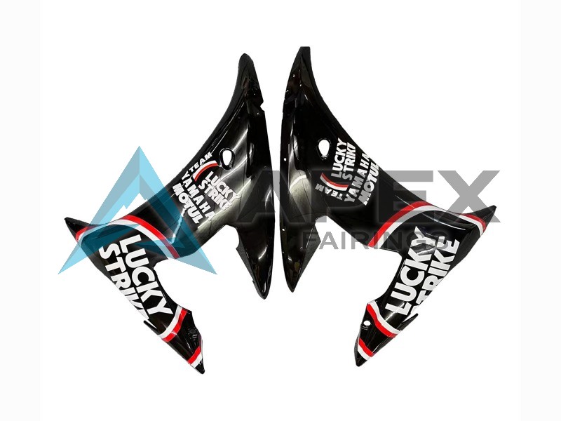 Glossy Black Red White Lucky Strike Motul - Yamaha R6S / YZF-R6S (2006-2009) ABS Fairings | Apex Fairings — view 4