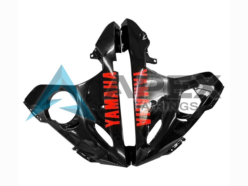 Glossy Black Red - Yamaha R6S / YZF-R6S (2006-2009) ABS Fairings | Apex Fairings — view 4