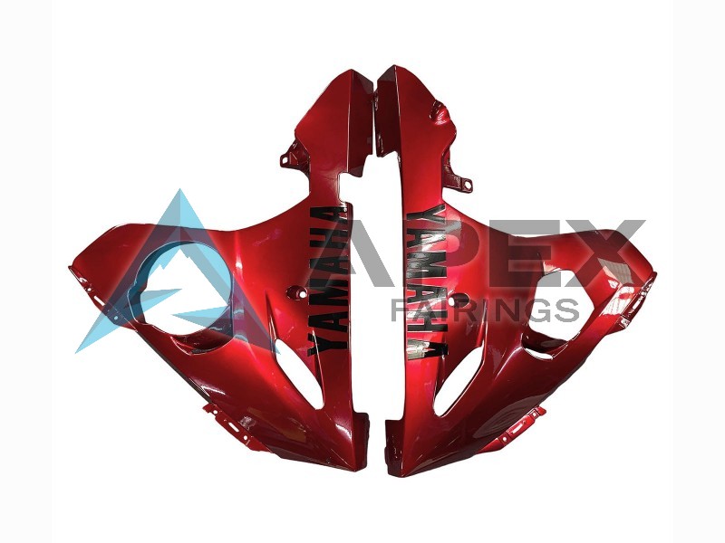Red Matte Black - Yamaha R6S / YZF-R6S (2006-2009) ABS Fairings | Apex Fairings — view 4