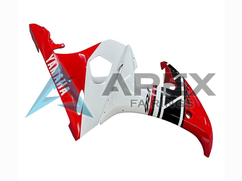 Red White Black - Yamaha R6S / YZF-R6S (2006-2009) ABS Fairings | Apex Fairings — view 3
