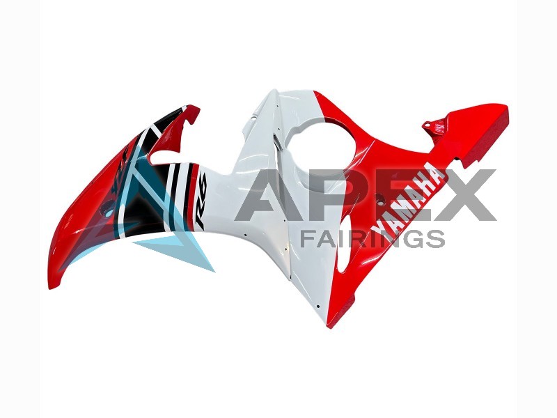Red White Black - Yamaha R6S / YZF-R6S (2006-2009) ABS Fairings | Apex Fairings — view 4