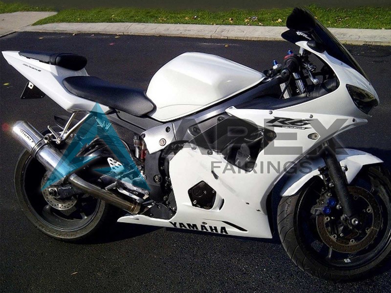 White Black Decals - Yamaha R6S / YZF-R6S (2006-2009) ABS Fairings | Apex Fairings — view 2