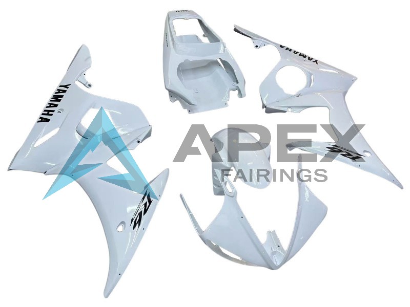 White Black Decals - Yamaha R6S / YZF-R6S (2006-2009) ABS Fairings | Apex Fairings — view 3