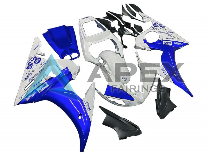 White Blue GYTR - Yamaha R6S / YZF-R6S (2006-2009) ABS Fairings | Apex Fairings — view 2