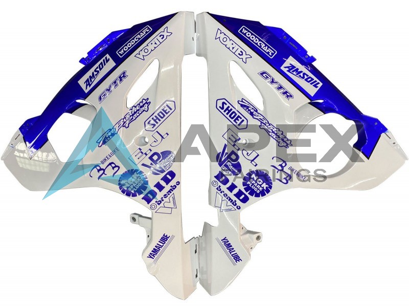 White Blue GYTR - Yamaha R6S / YZF-R6S (2006-2009) ABS Fairings | Apex Fairings — view 4