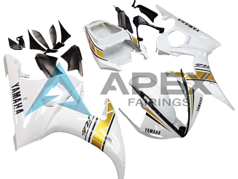 White Gold - Yamaha R6S / YZF-R6S (2006-2009) ABS Fairings | Apex Fairings — view 4