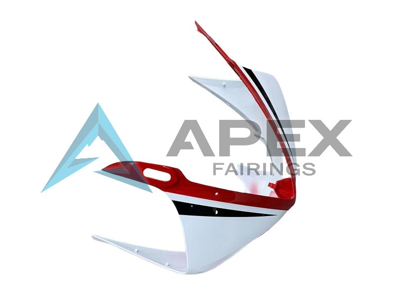 White Red Glossy Black - Yamaha R6S / YZF-R6S (2006-2009) ABS Fairings | Apex Fairings — view 4