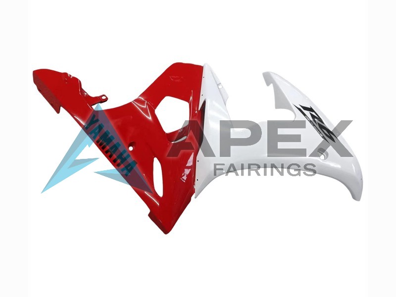 White Red - Yamaha R6S / YZF-R6S (2006-2009) ABS Fairings | Apex Fairings — view 4