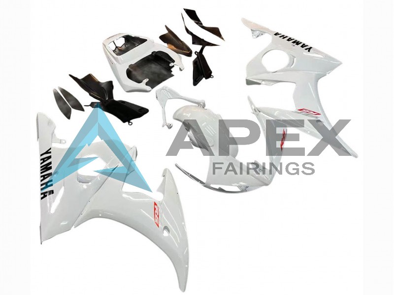 White - Yamaha R6S / YZF-R6S (2006-2009) ABS Fairings | Apex Fairings — view 2