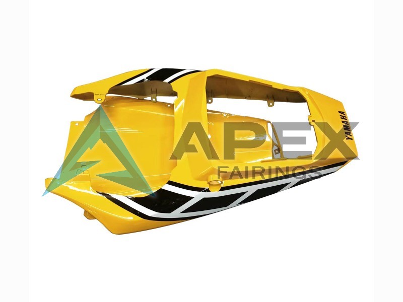 Yellow White Glossy Black - Yamaha R6S / YZF-R6S (2006-2009) ABS Fairings | Apex Fairings — view 4