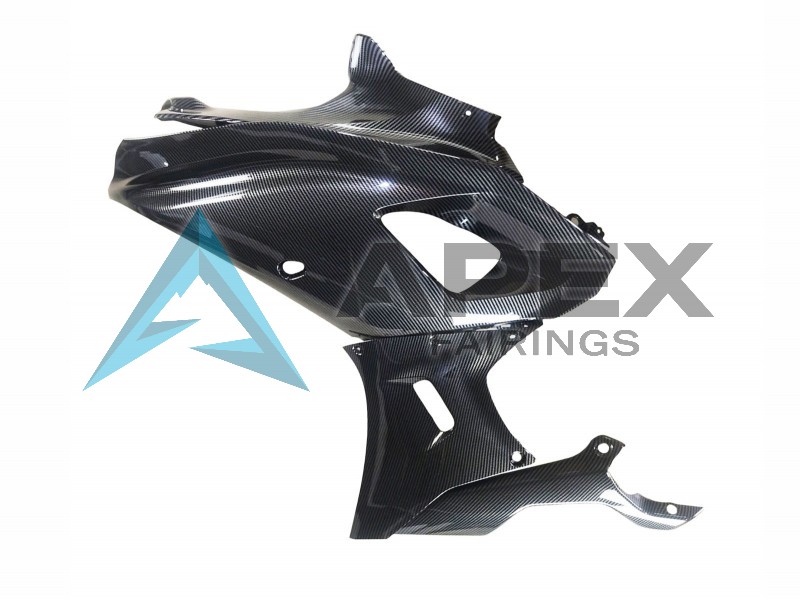 Black Carbon Fiber Carbon Fiber - Yamaha R7 / YZF-R7 (2021-2025) ABS Fairings | Apex Fairings — view 4